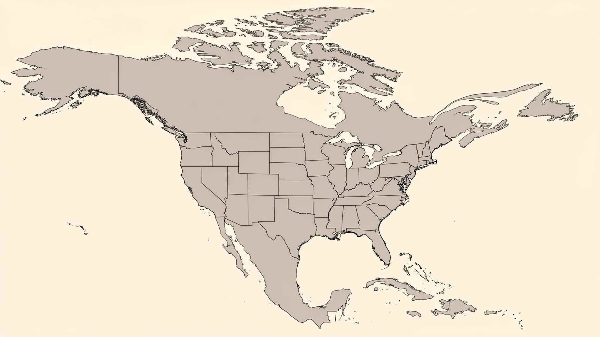 Mapa de Norteamérica